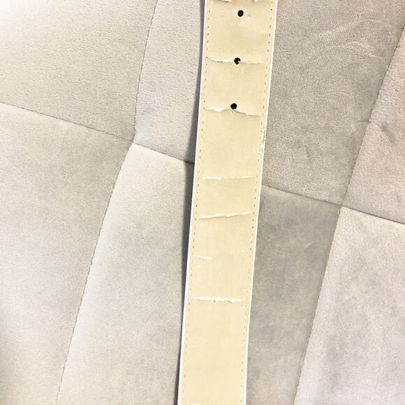 Vera Pelle Genuine Leather Belt White Starfish Oversized Buckle Size Large main image 5